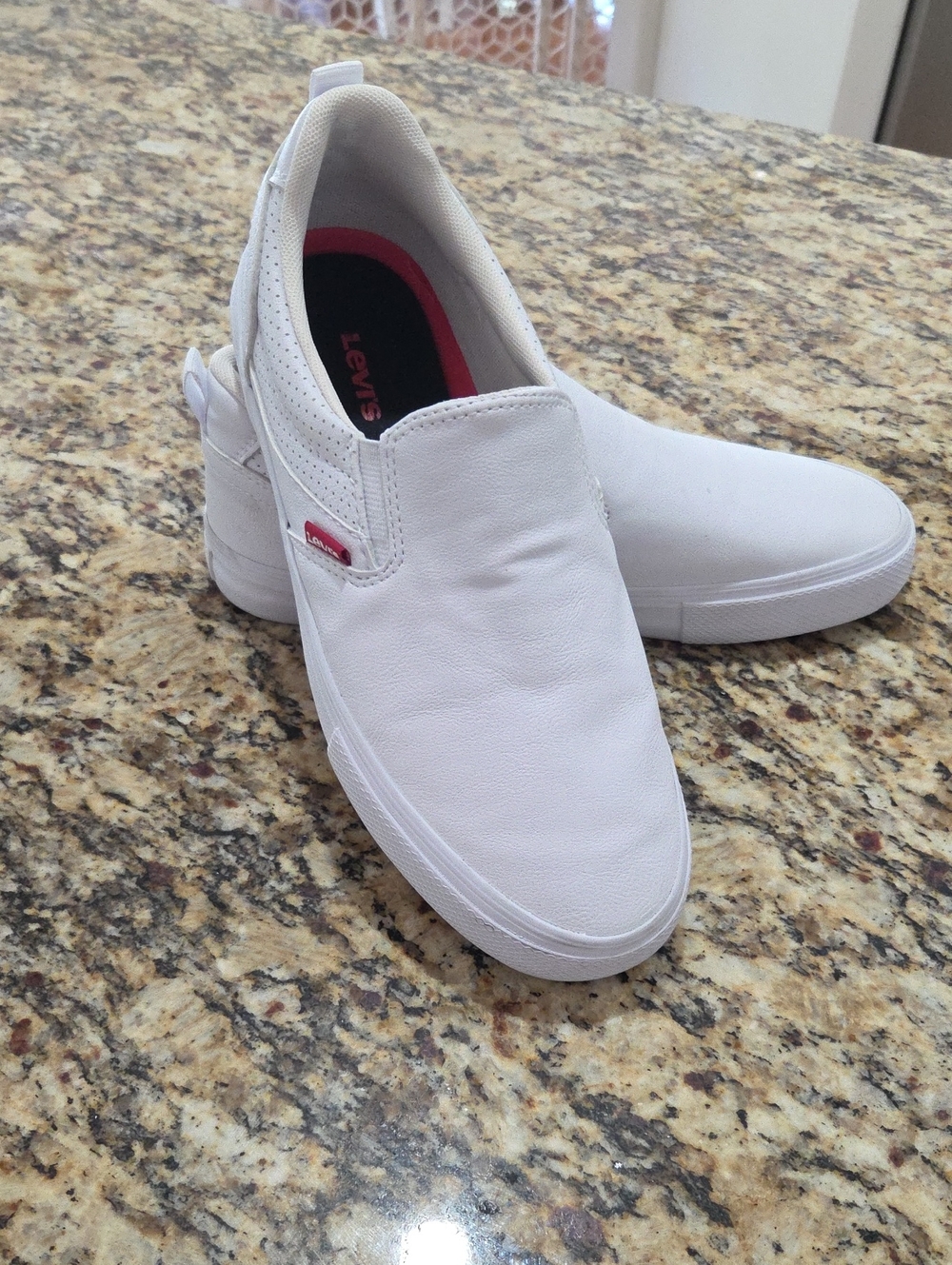 Levi's White Slip-On Casual Sneakers